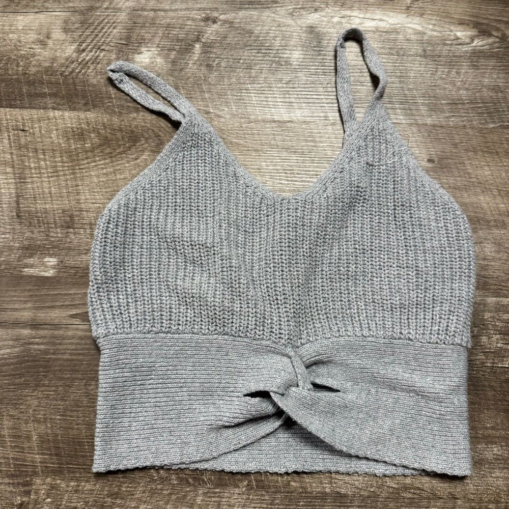 Zaful Grey Sweater Tank Top Size Medium